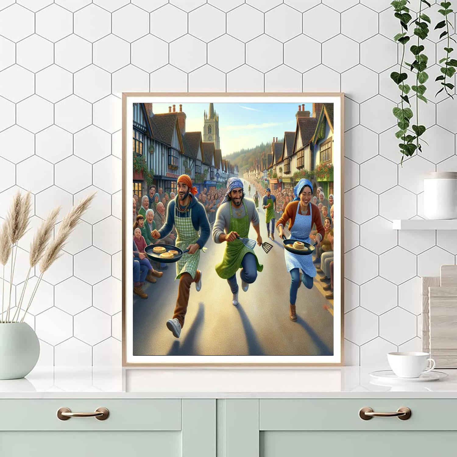 Pancake Day Race - Olney Paint By Color