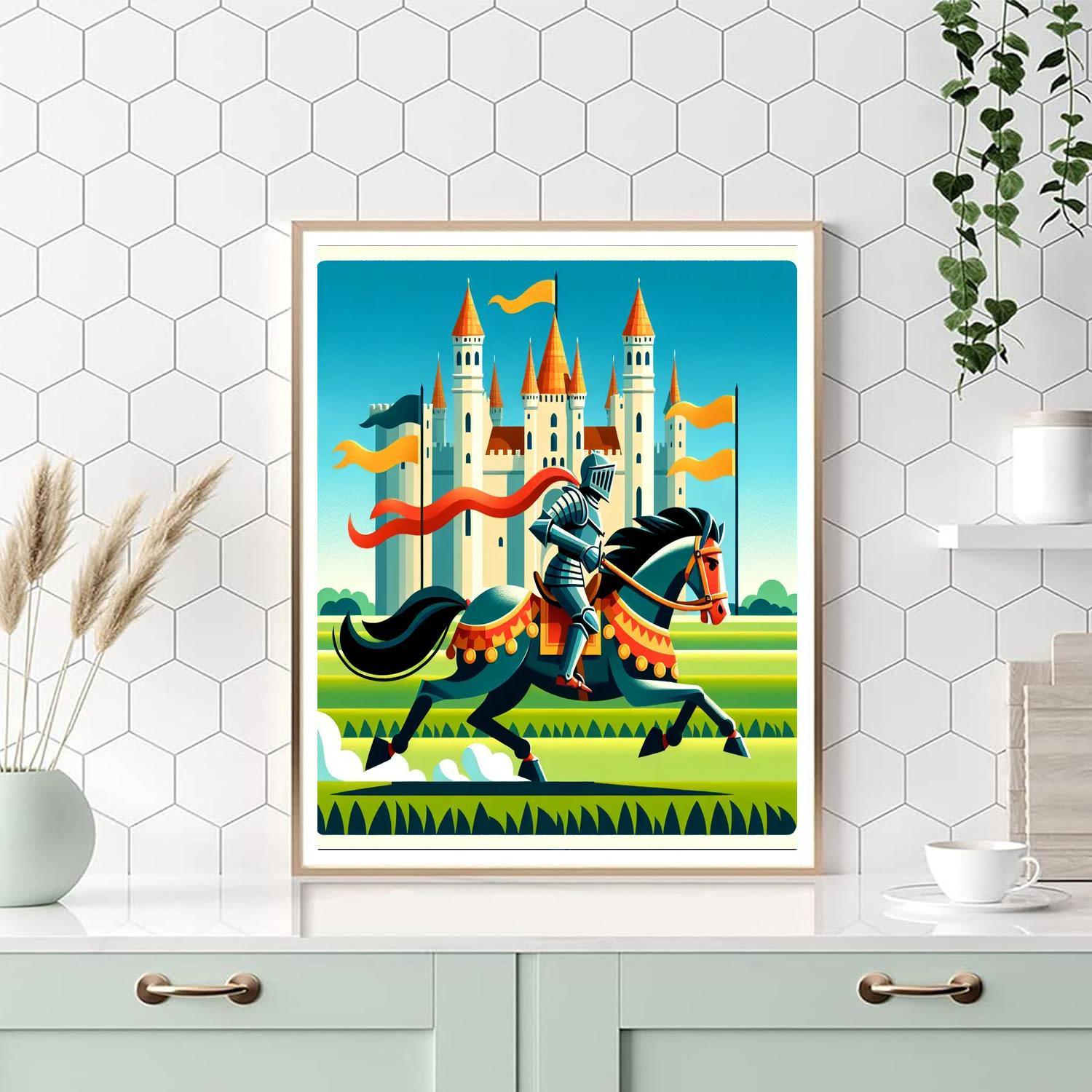 Courageous Knights Quest Paint By Numbers Art