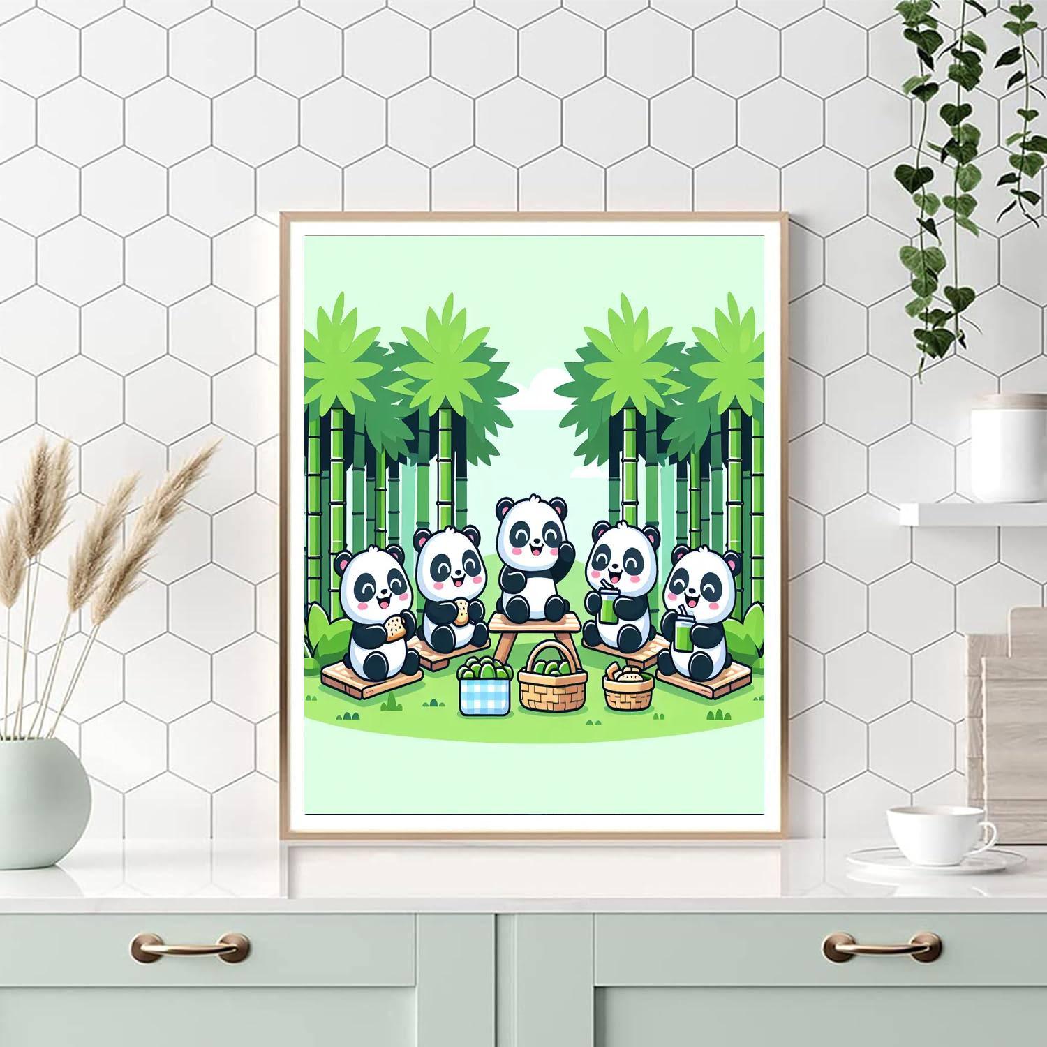 Panda Picnic Paradise Paint By Color