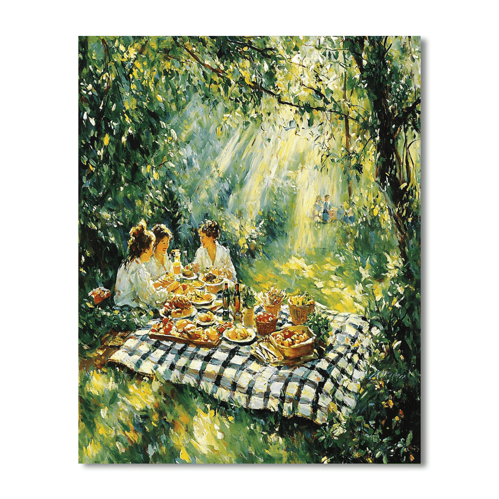 Renoir Inspired Charming Picnic  Paint By Numbers Art