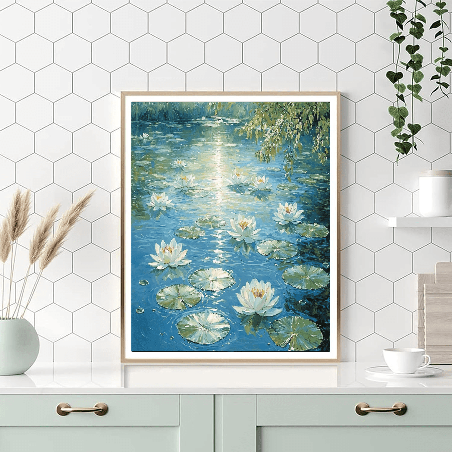 Claude Monet Inspired Peaceful Reflections In The Pond  Paint By Numbers Kits