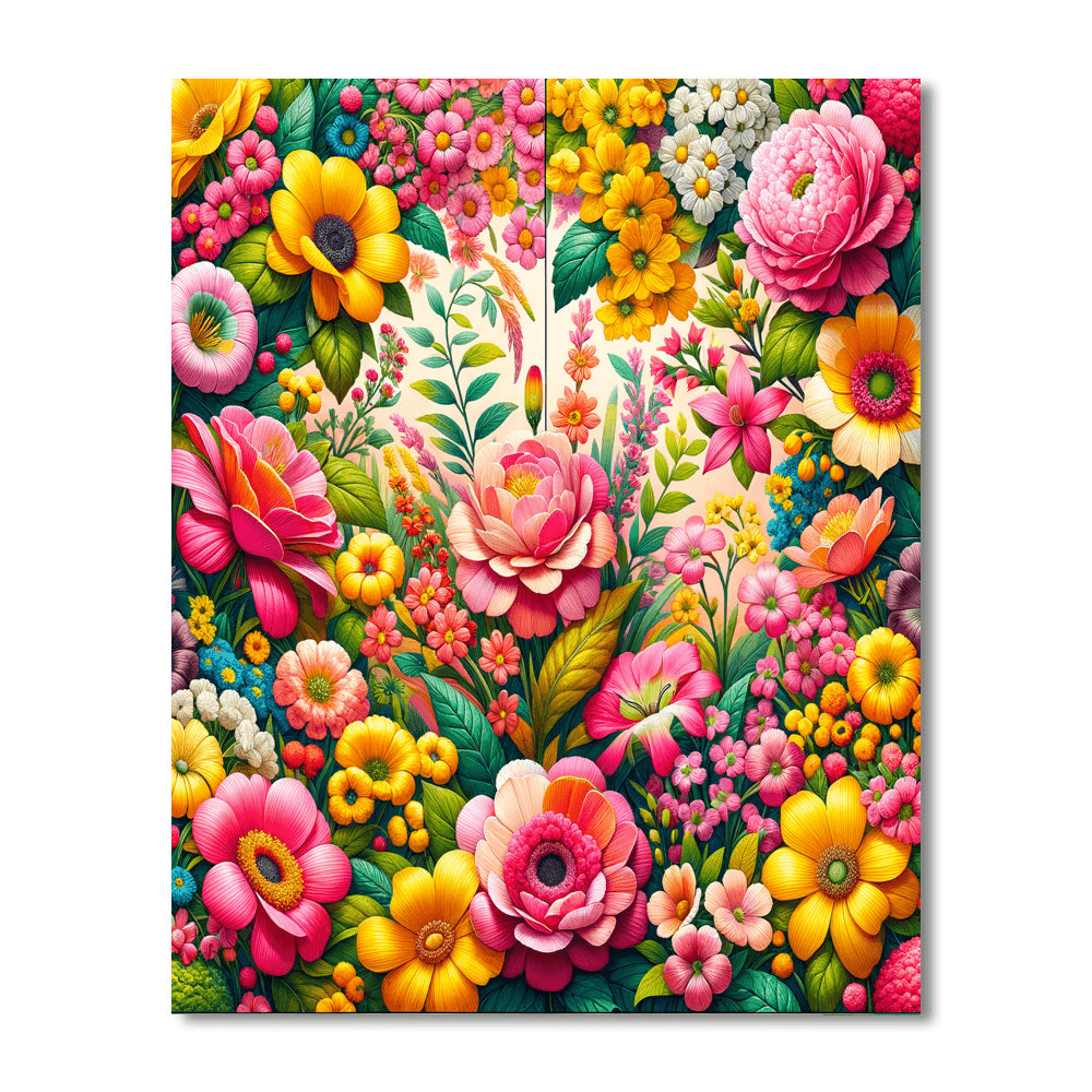 Joyful Floral Garden Paint By Numbers Kits