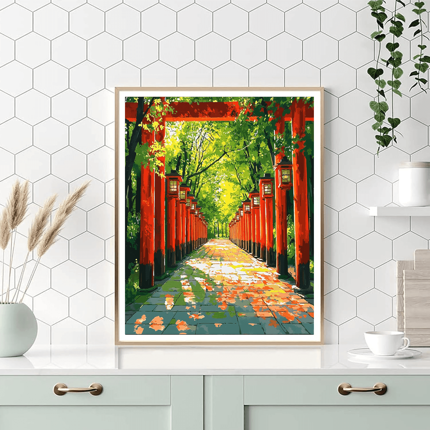Fushimi Inari Trail - Kyoto Paint By Numbers Art