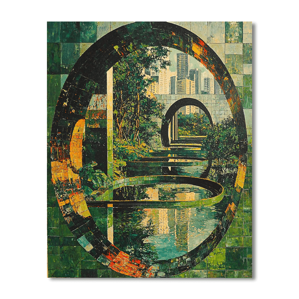 Salvador Dali Inspired Surreal Urban Garden  Paint By Numbers Kits