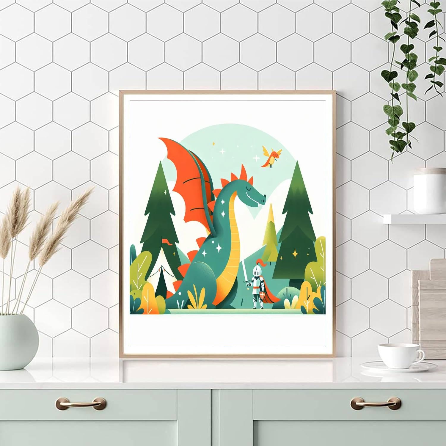 Enchanted Dragon Tale Painting Number Kit