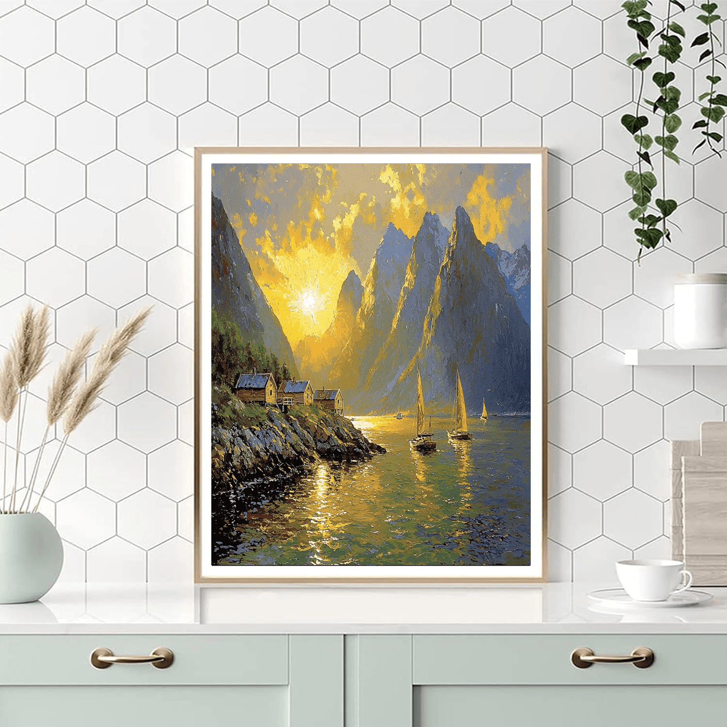 Lofoten Islands' Midnight Sun Paint By Numbers Kits