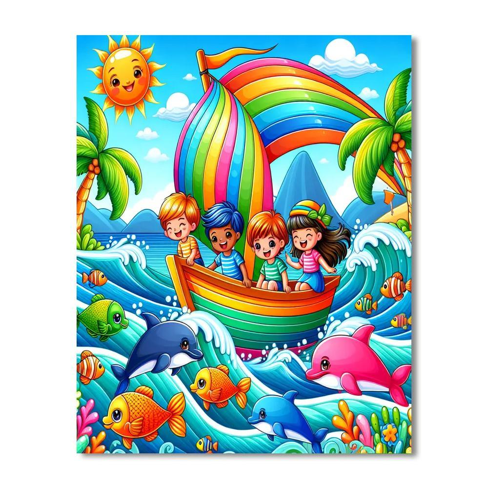 Cheerful Ocean Voyage Paint By Numbers