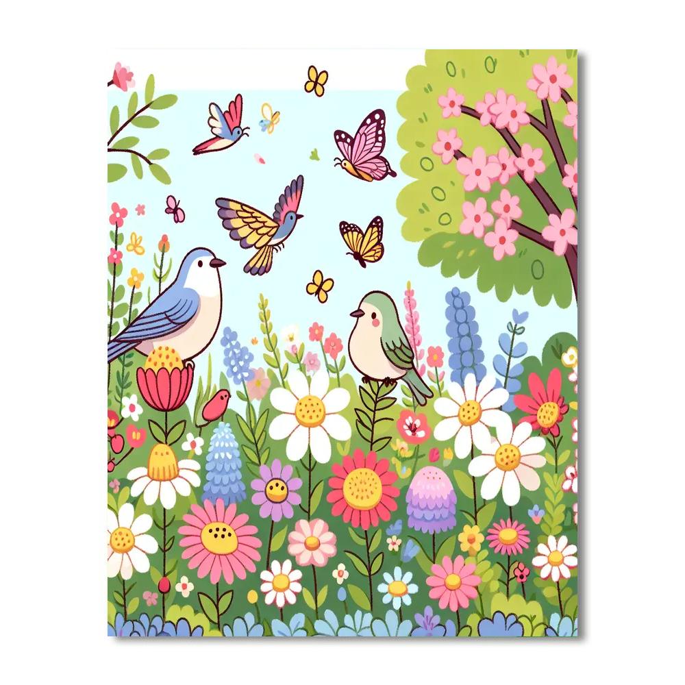Petite Garden Friends Paint By Numbers Art
