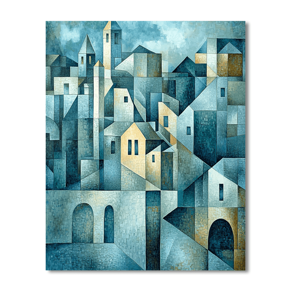 Georges Braque Inspired Cubist Urban Maze  Paint By Number