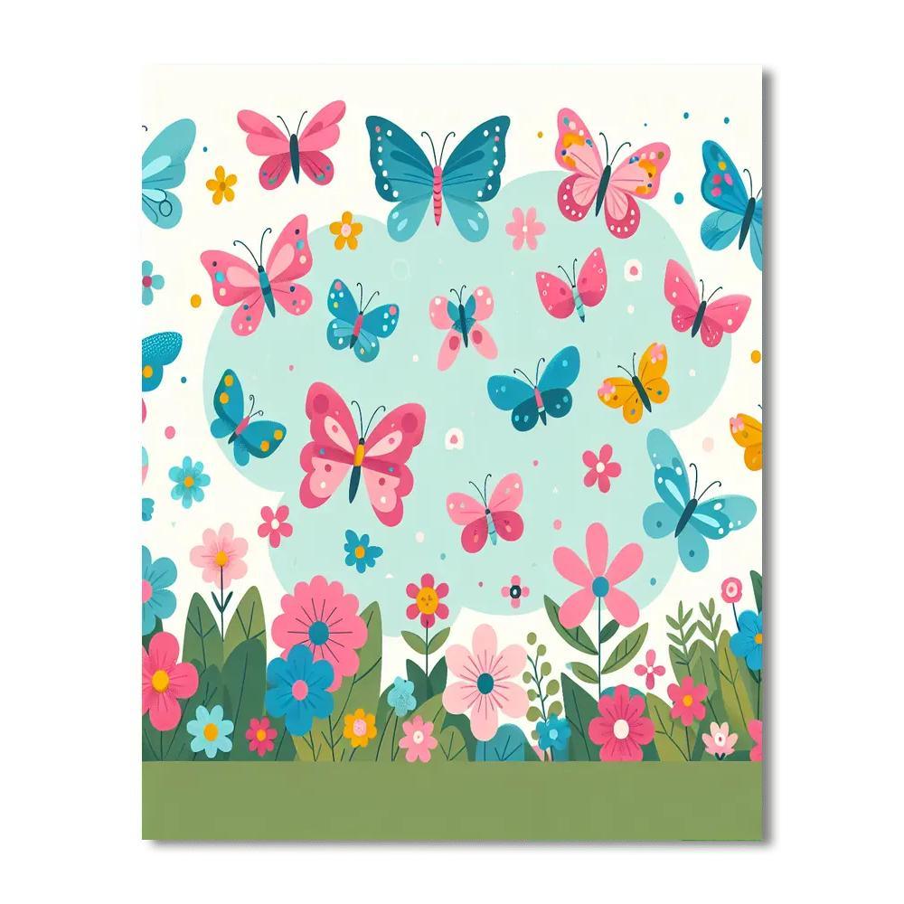 Wondrous Butterfly Garden DIY Paint By Numbers