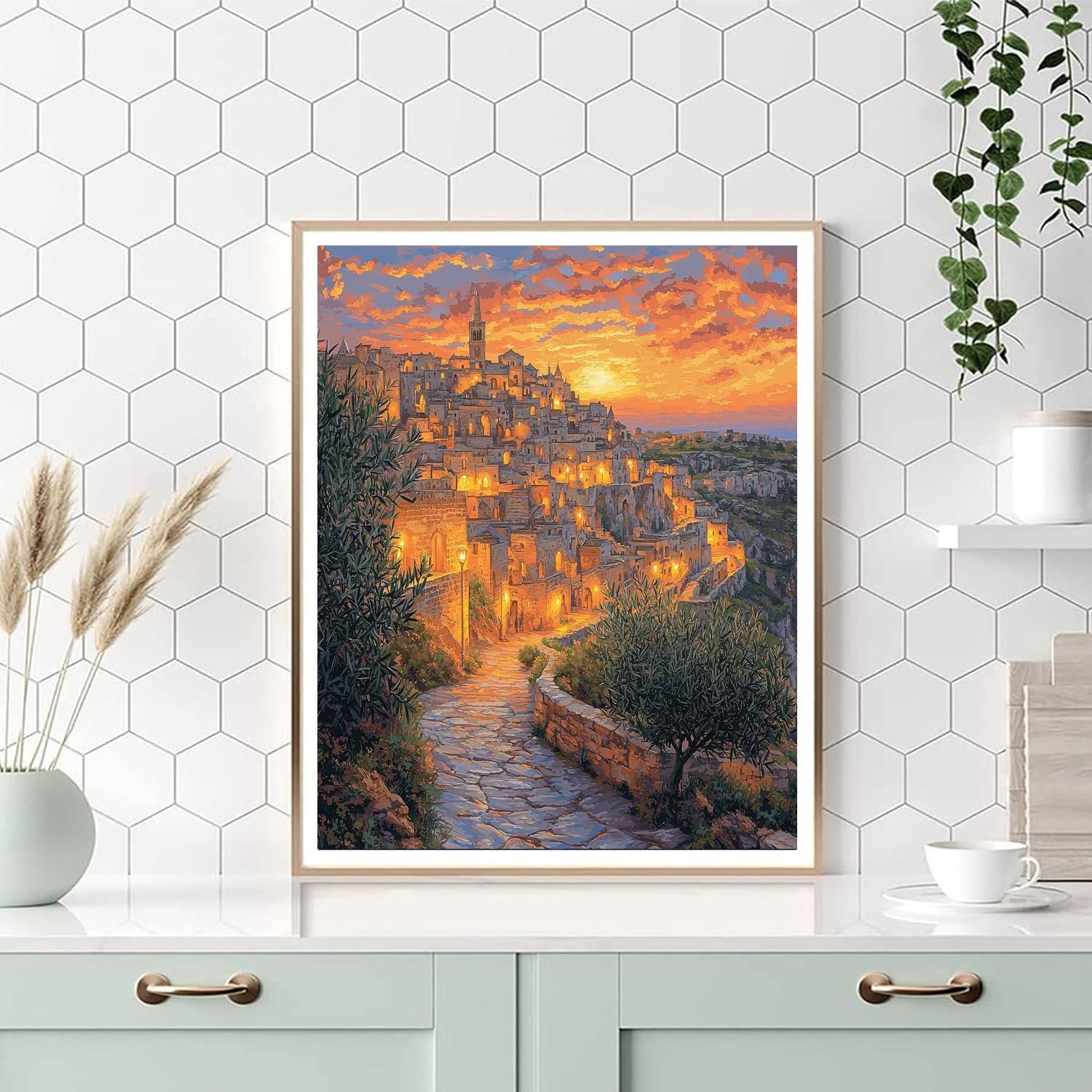 The Sassi Of Matera Numbered Painting Kits