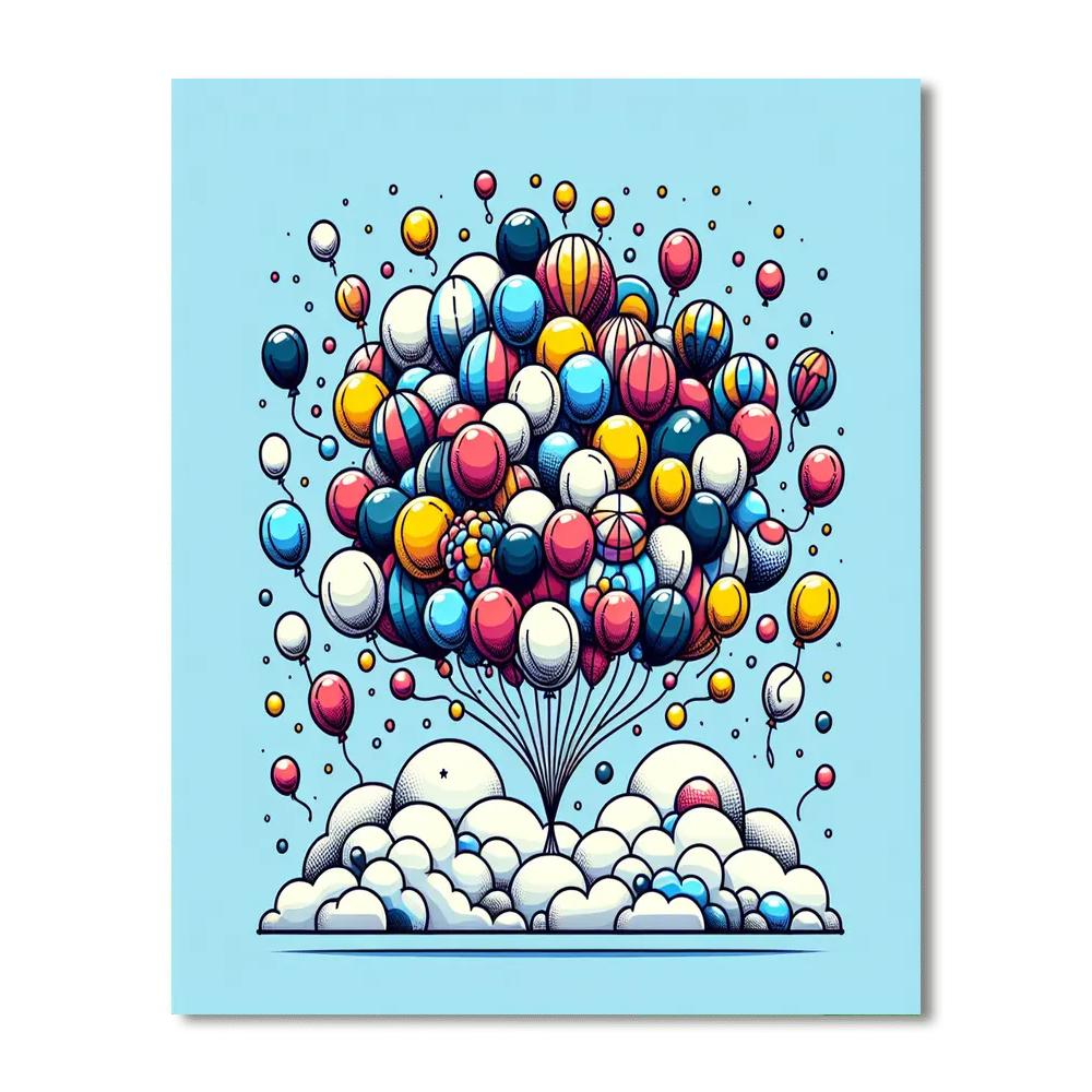 The Fun Balloon Festival DIY Paint By Numbers