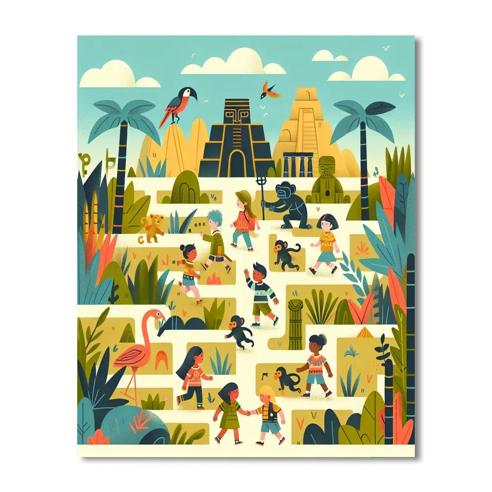 Jungle Mystery DIY Paint By Numbers