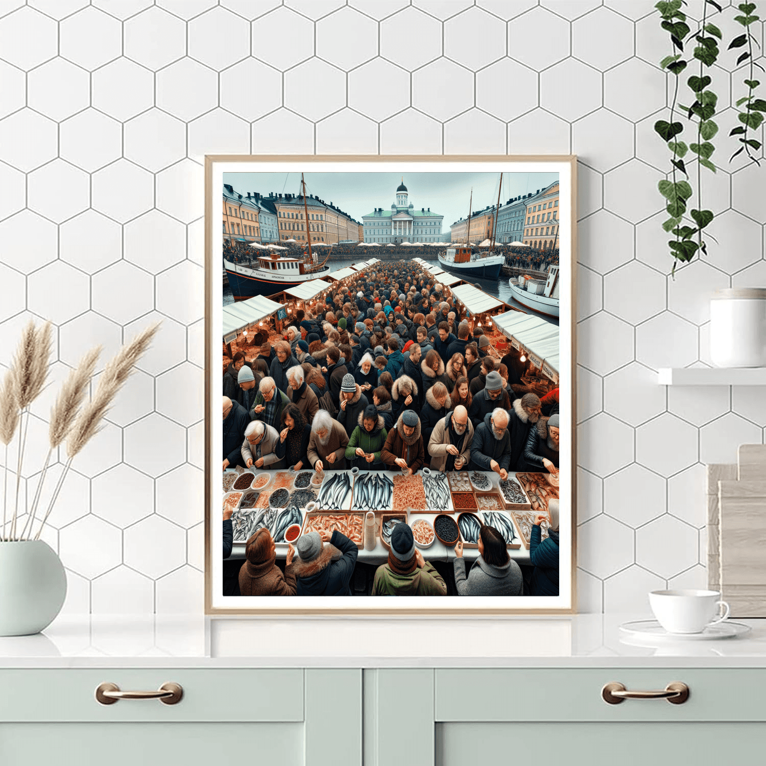 Helsinki Baltic Herring Market - Helsinki Painting By Numbers Kit