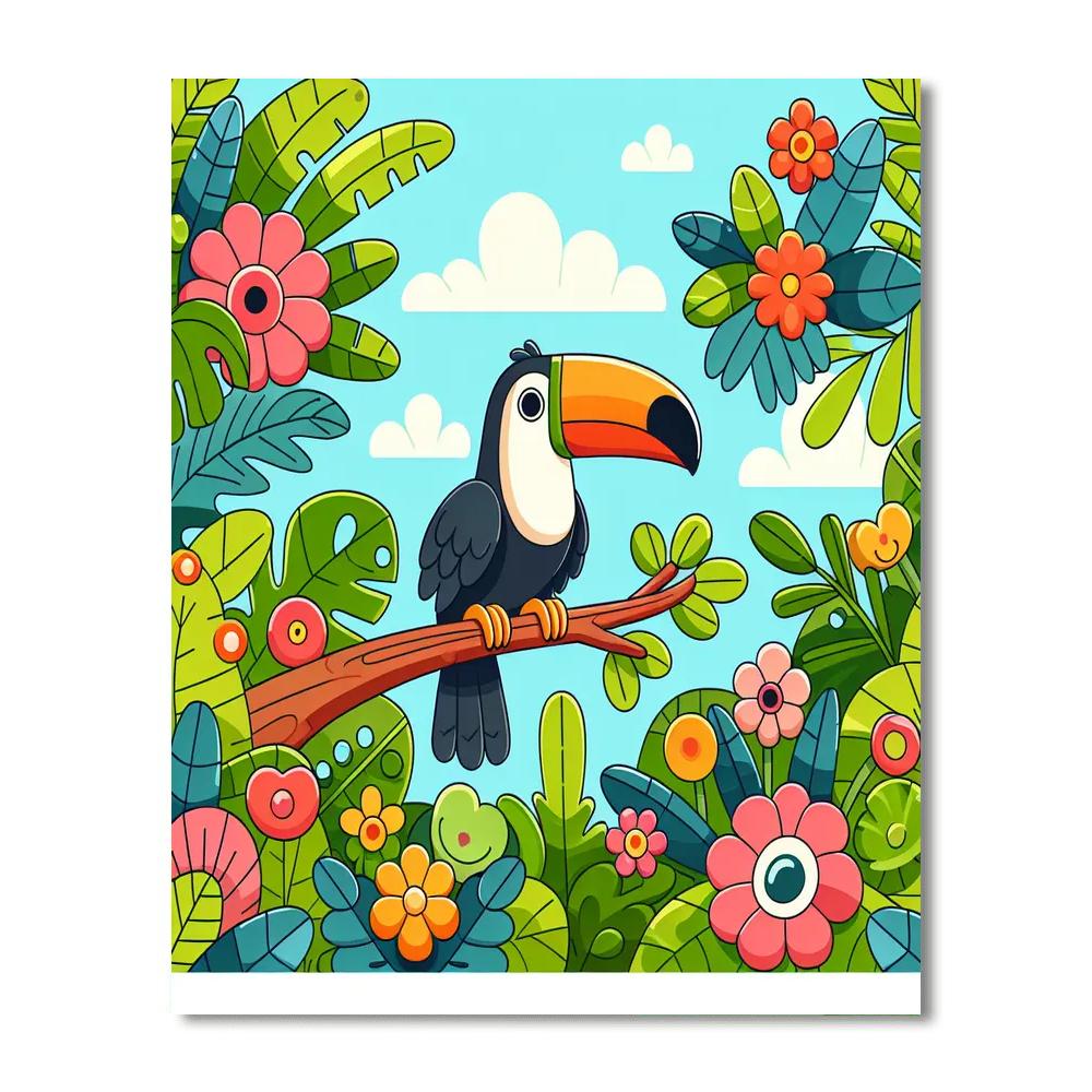 Tropical Toucan Tour Number Painting