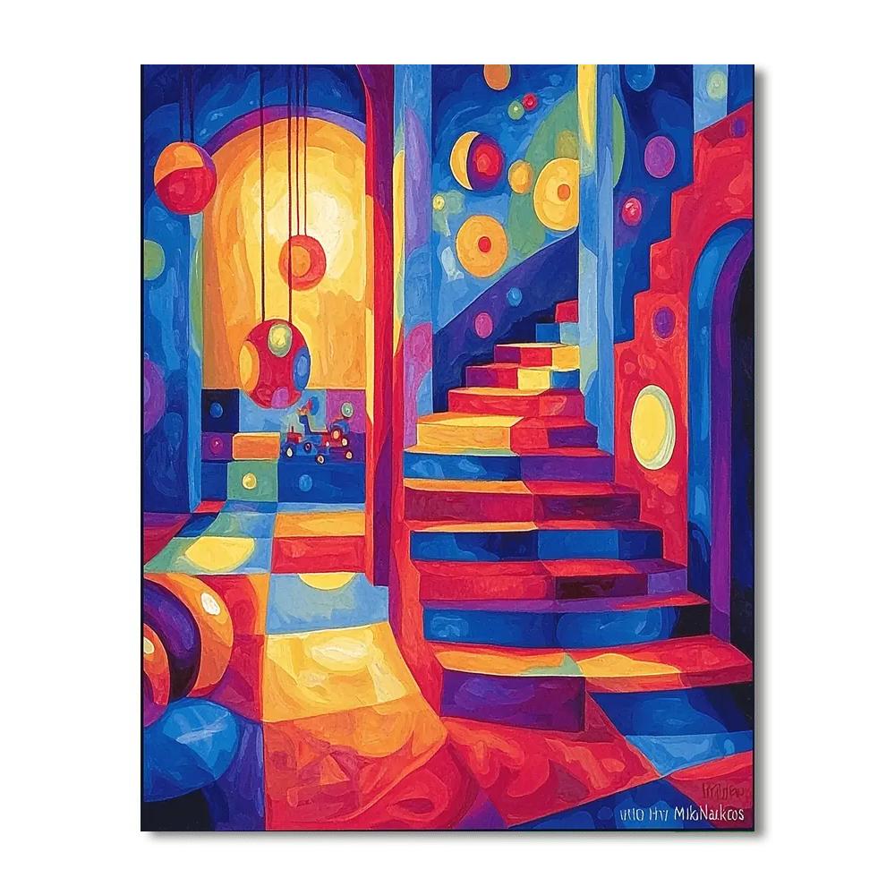 Mackintosh Inspired Whimsical Toy Wonderland  Paint By Numbers