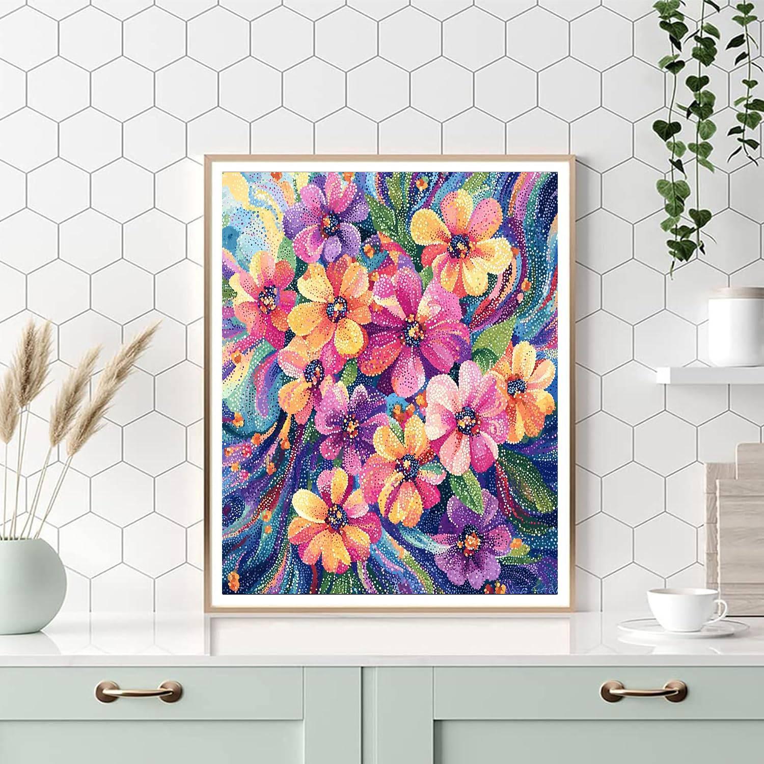 Georges Seurat Inspired Whirling Blossom Delight  Paint By Numbers Kits