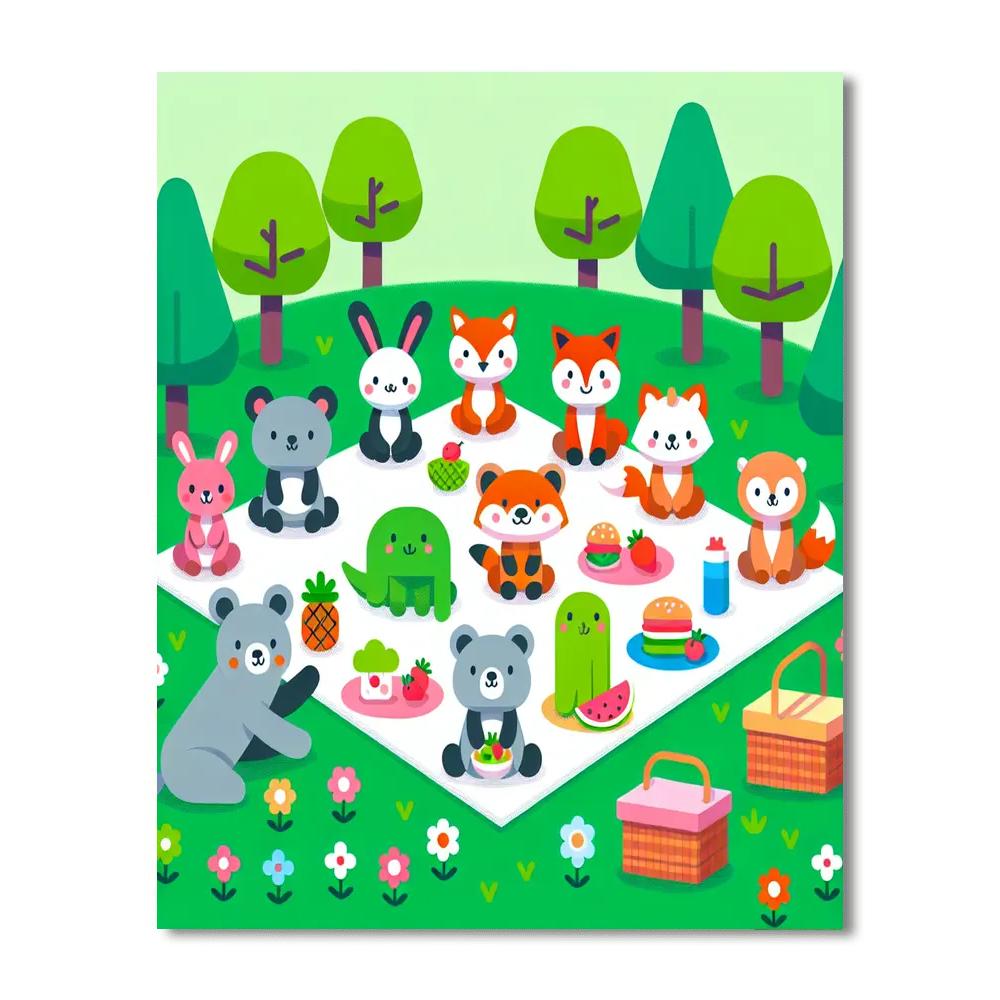 Marvelous Meadow Picnic Painting Number Kit