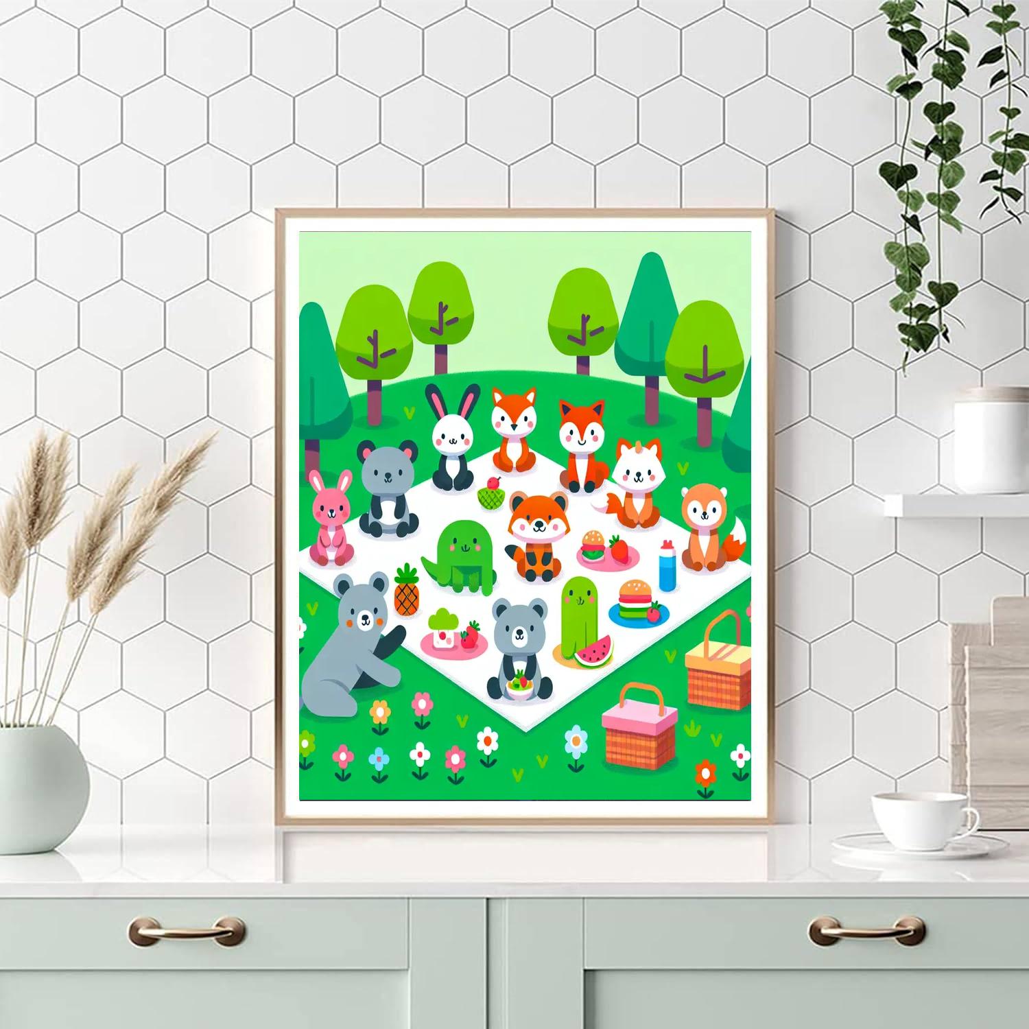 Marvelous Meadow Picnic Painting Number Kit