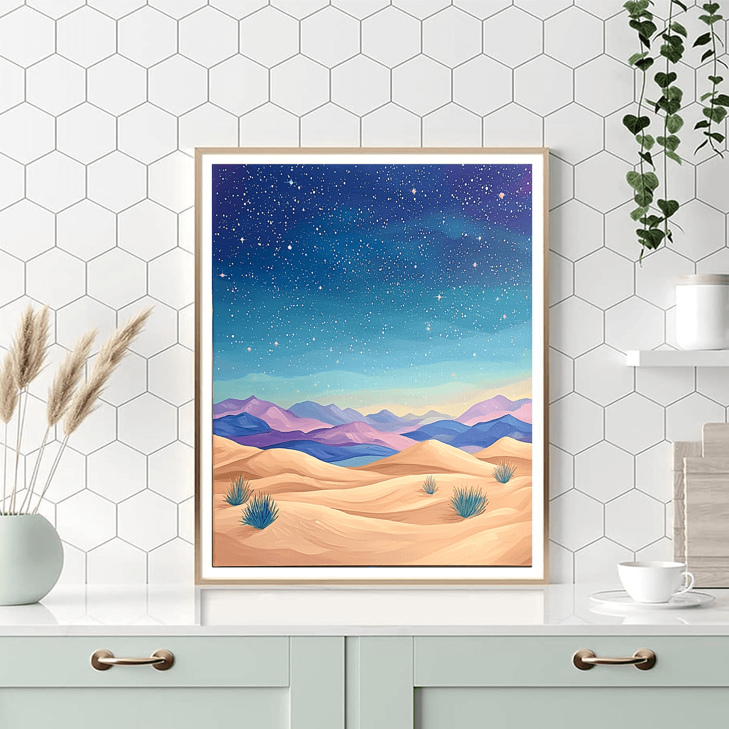 Georgia O'Keeffe Inspired Starry Desert  Paint By Numbers Kits