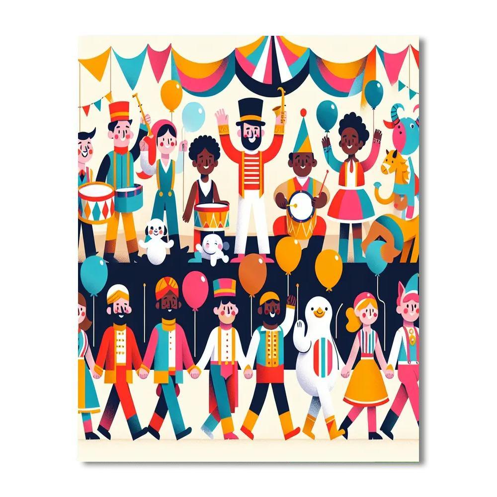 Circus Parade Spectacle Numbered Painting Kits