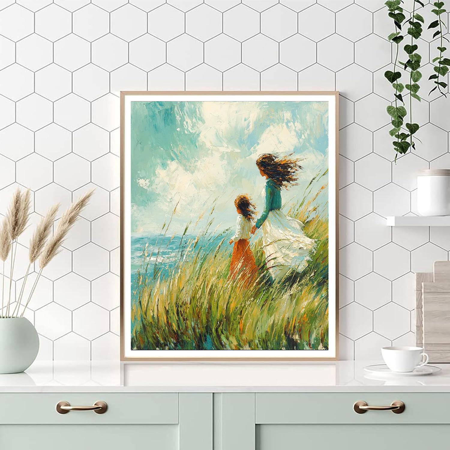 Windswept Affection Number Painting