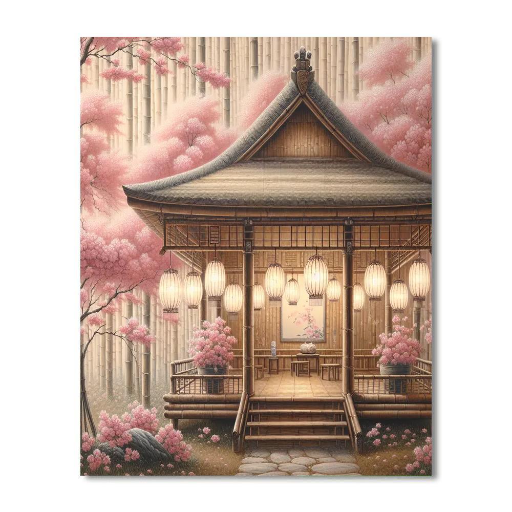 Tranquil Japanese Tea House - DIY Painting By Numbers Kit – Artistry Rack