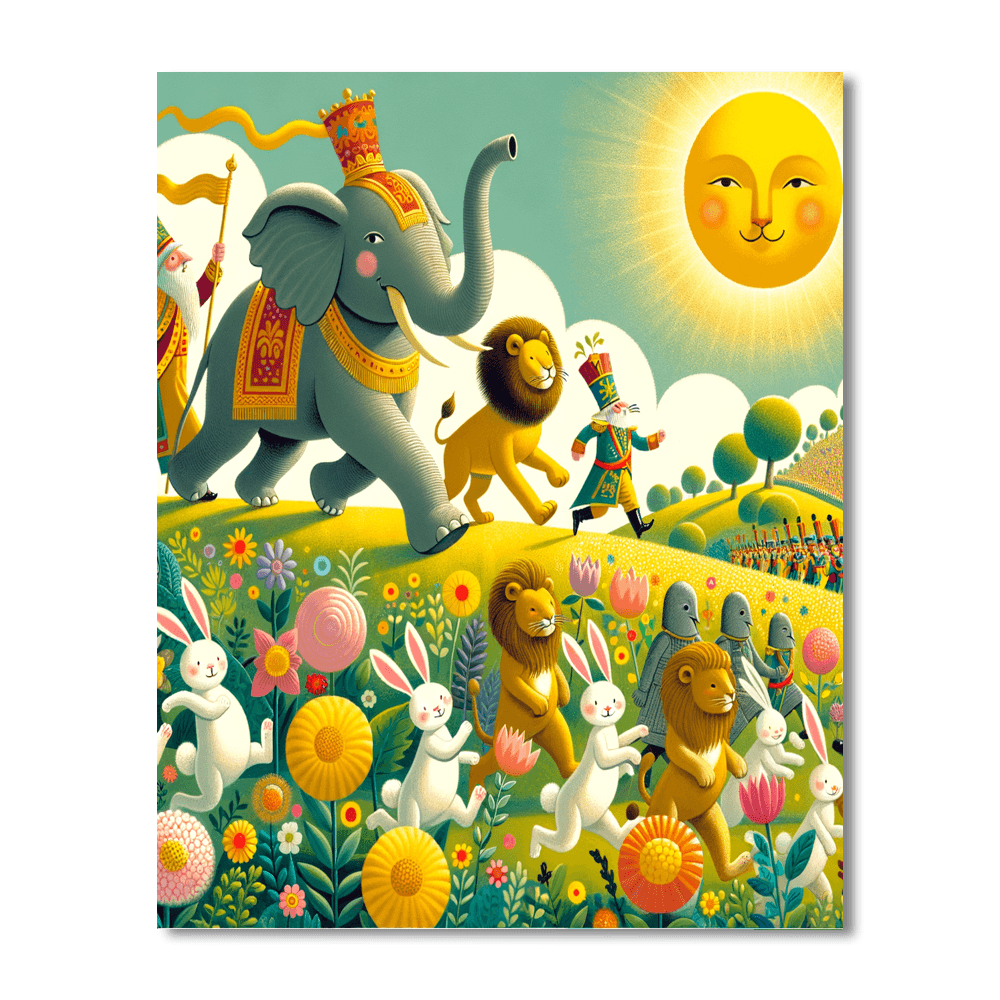 Merry Animal Parade Paint By Numbers Art