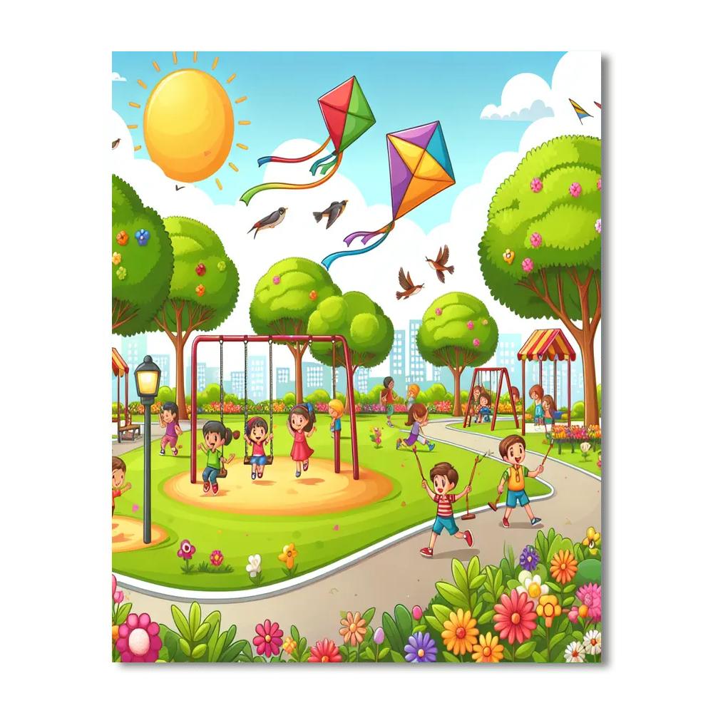 Sunny Park Play Day Painting By Numbers Kit