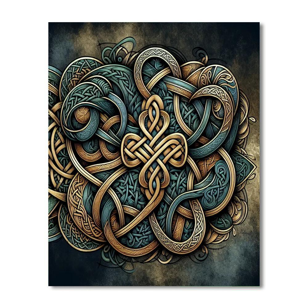 Intricate Celtic Knotwork Paint By Color