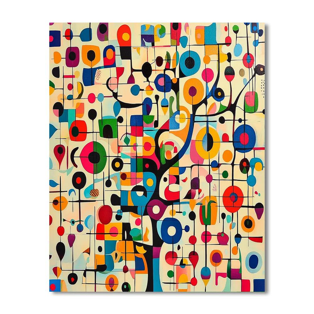 Joan Miró Inspired Floating Symbols  Paint By Color