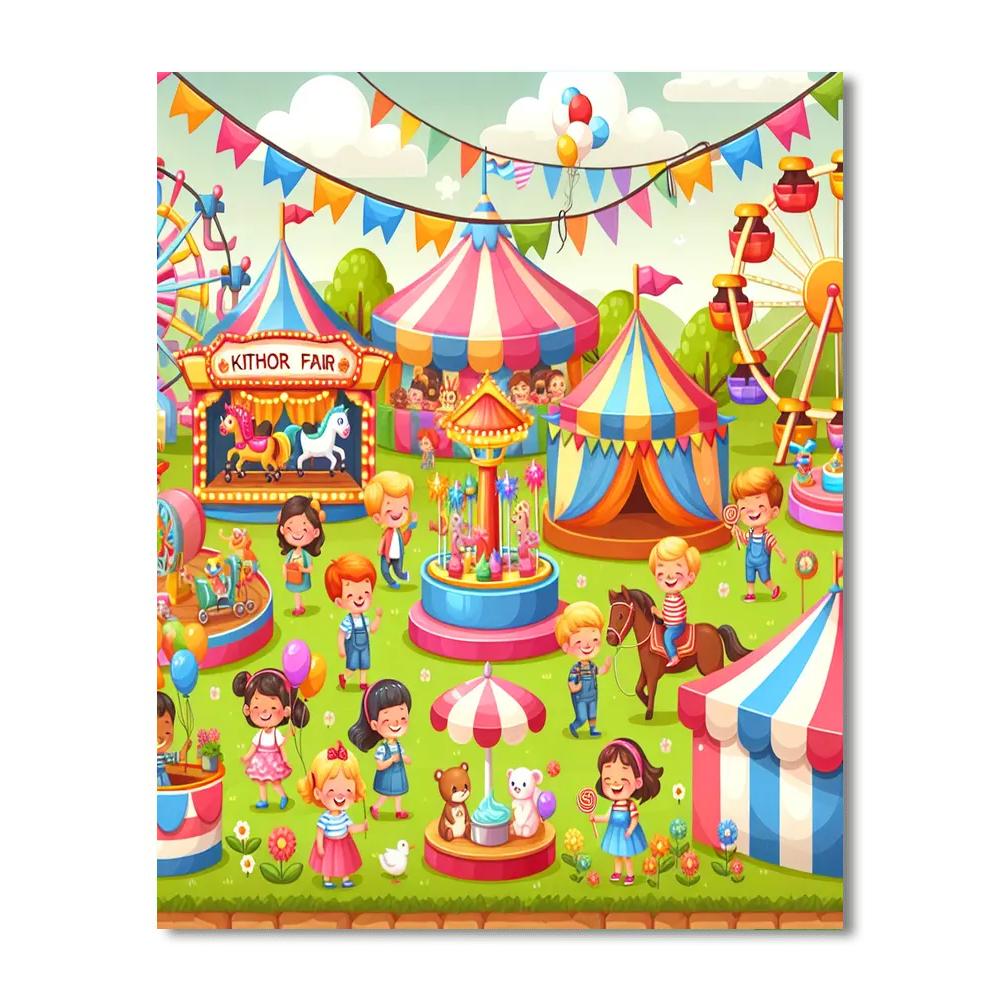 Adventure At The Fair Number Painting