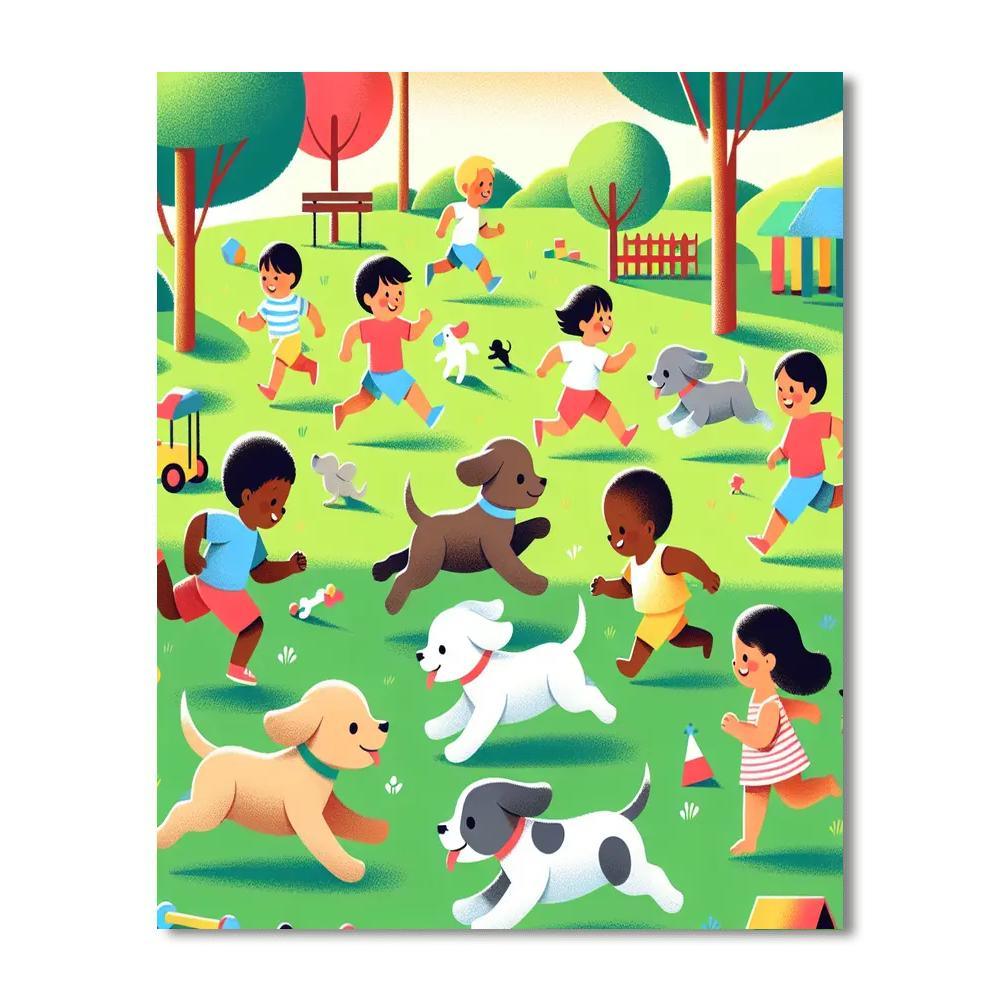 Puppy Playdate Extravaganza Paint By Numbers Kits