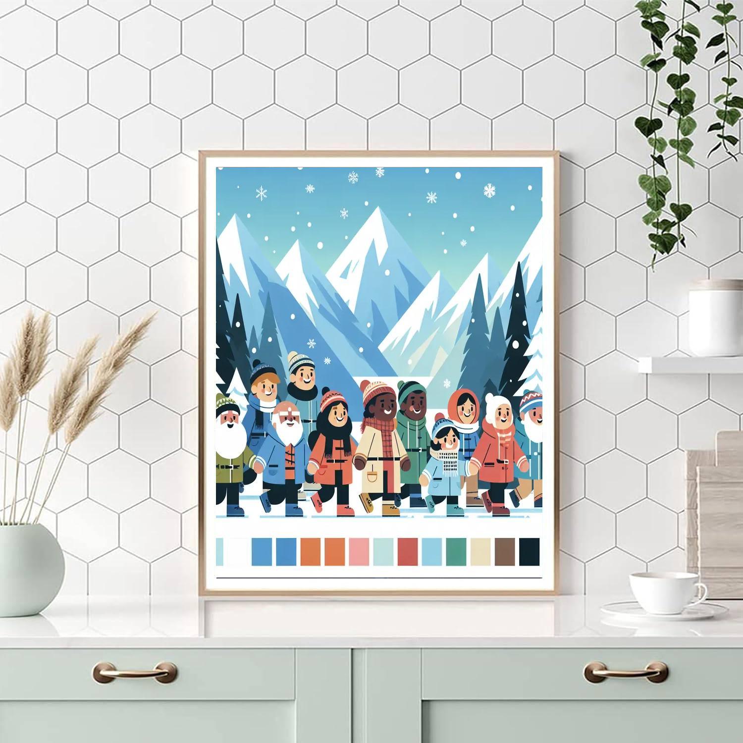 Adventurous Winter Expedition Numbered Painting Kits