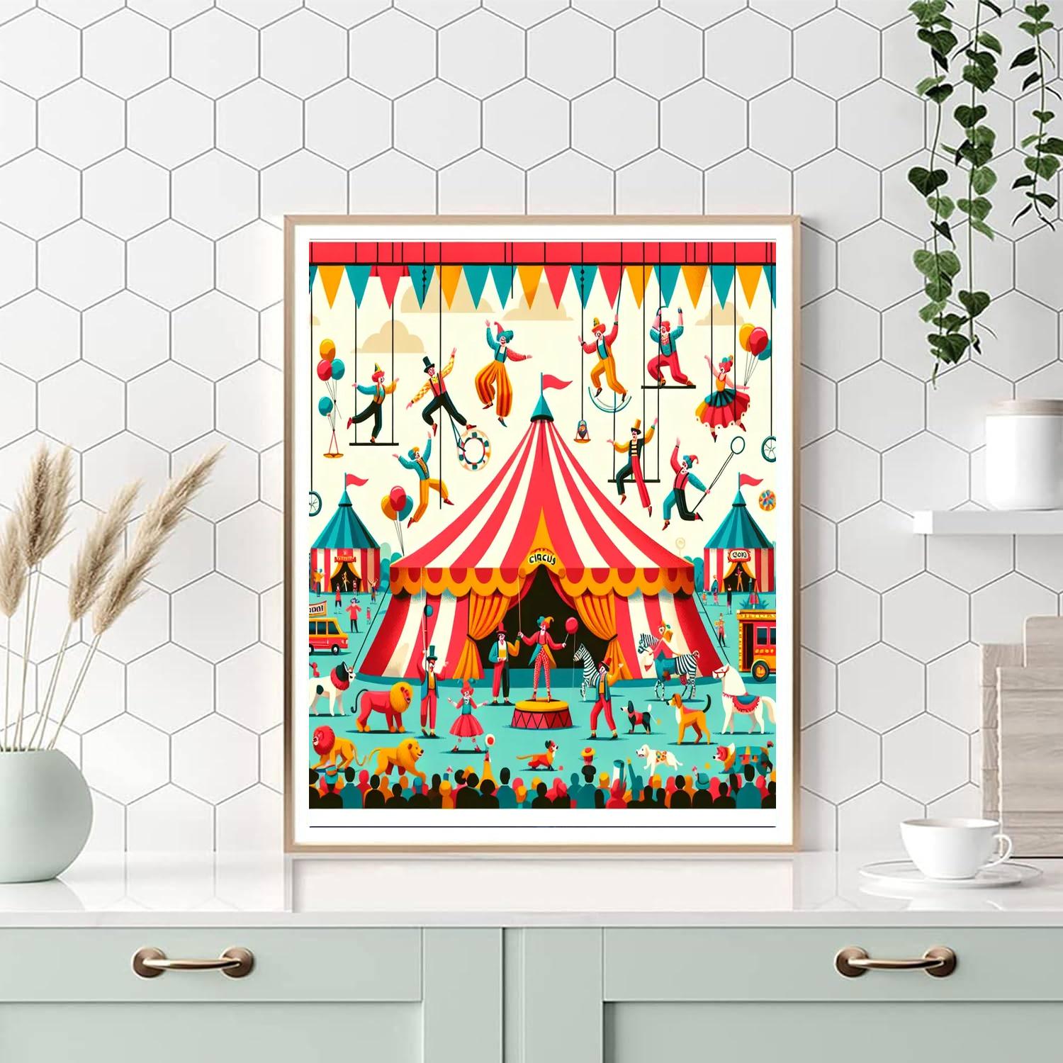 Circus Performers Gala Painting By Numbers Kit