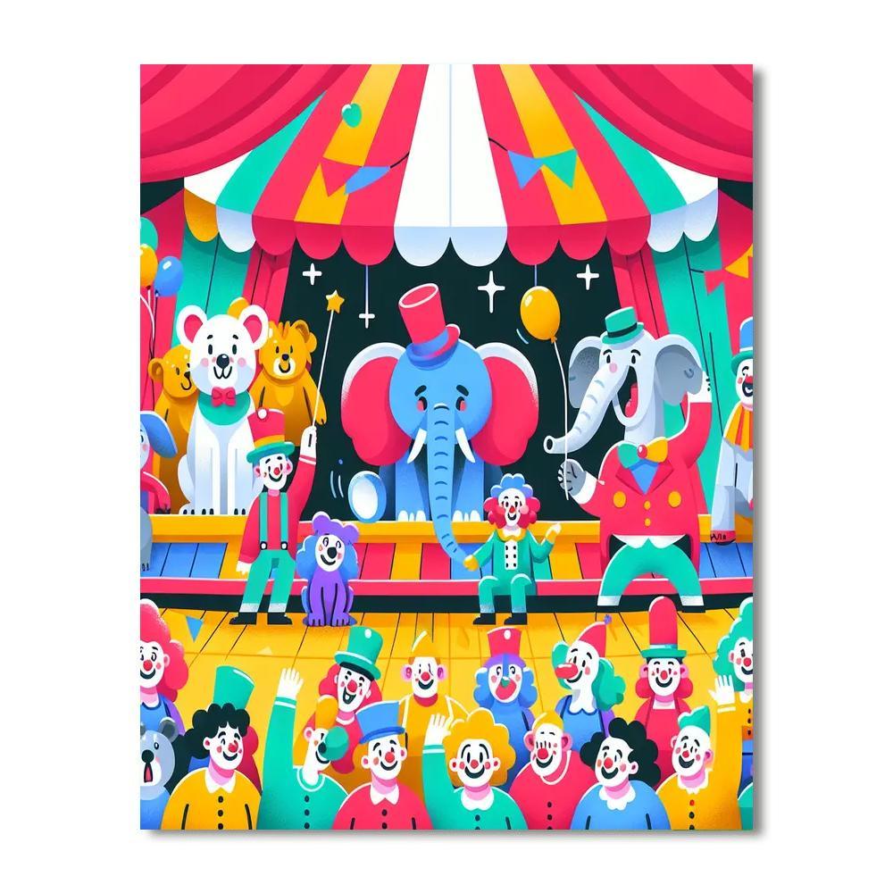 Silly Circus Spectacle Numbered Painting Kits
