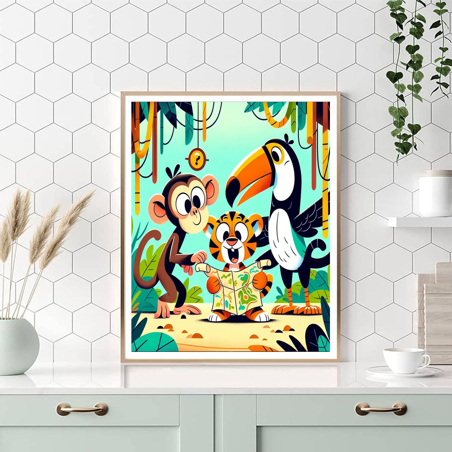 Adventurous Jungle Jaunt Number Painting