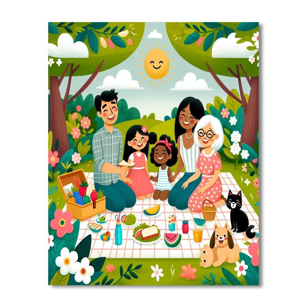 Joyful Family Reunion Paint By Number