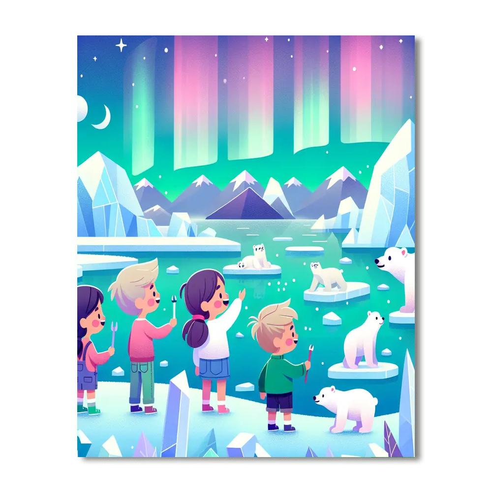Glimmering Glacial Glimpse Numbered Painting Kits