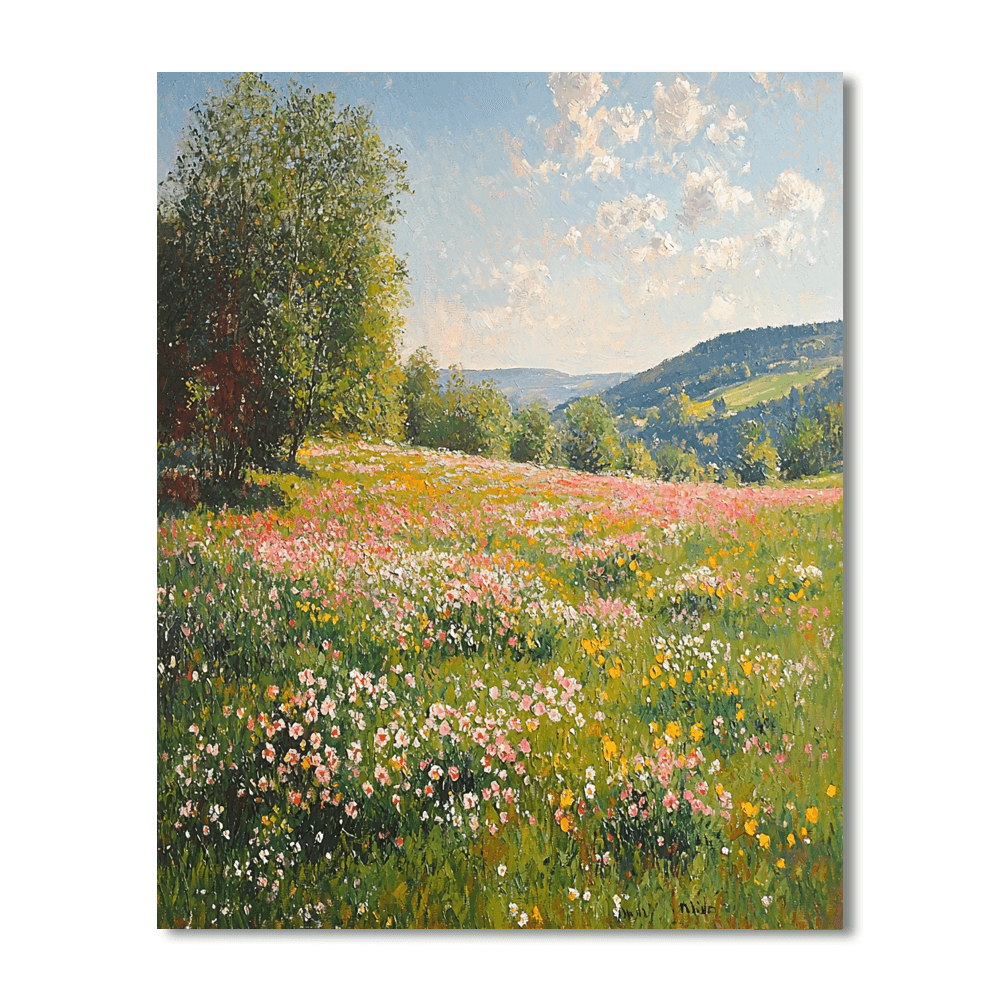 Claude Monet Inspired Monet's Spring Meadow  Paint By Numbers Kits