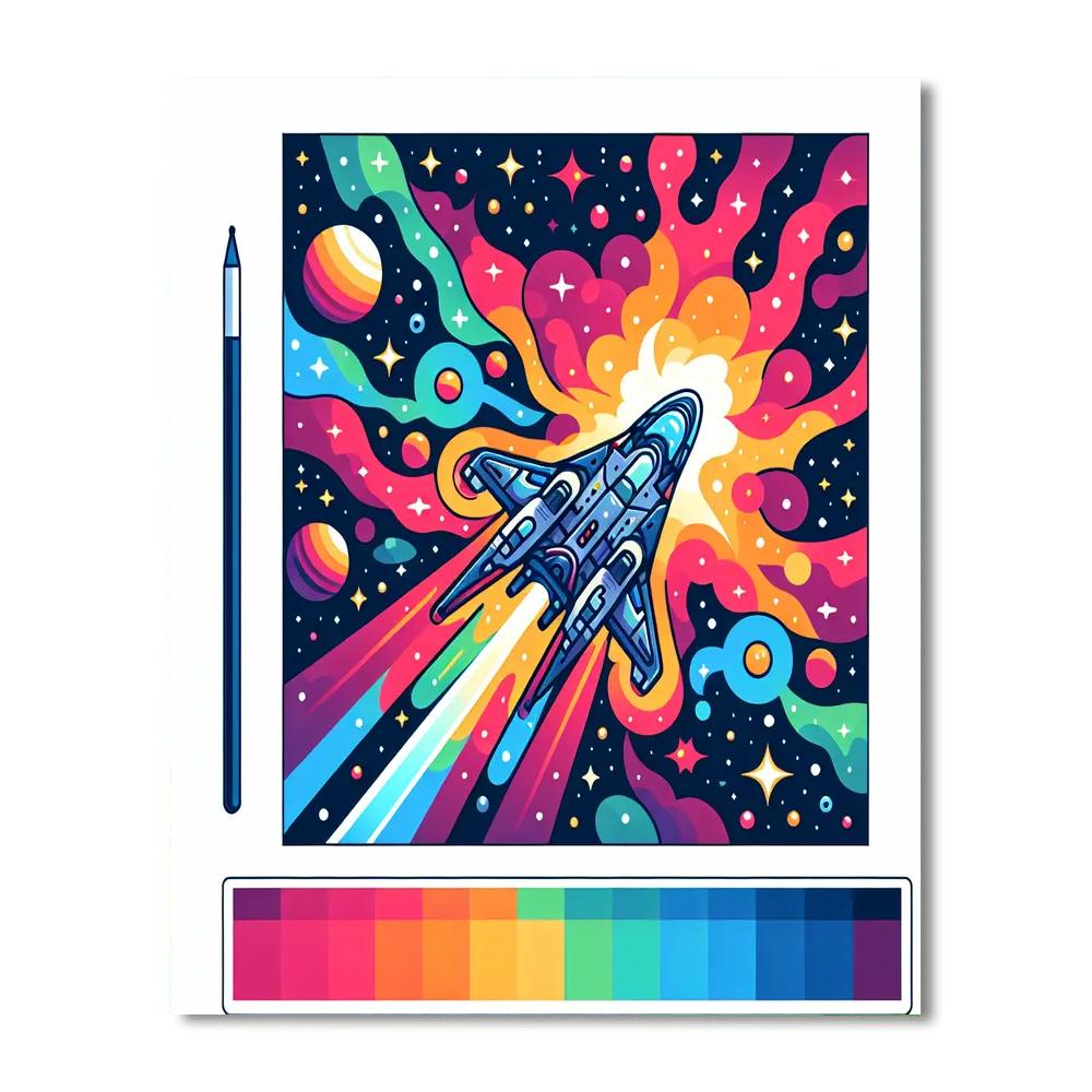 Cosmic Star Voyager Paint By Number