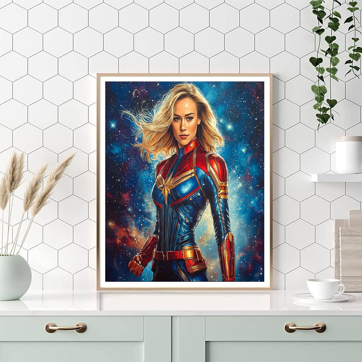 Brie Larson: Soaring High As Captain Marvel Numbered Painting Kits