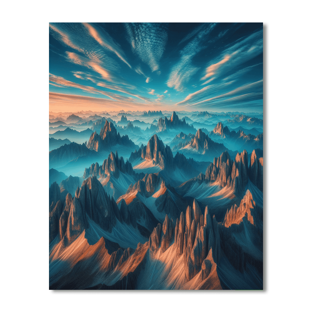 Majestic Mountaintop Vista DIY Paint By Numbers