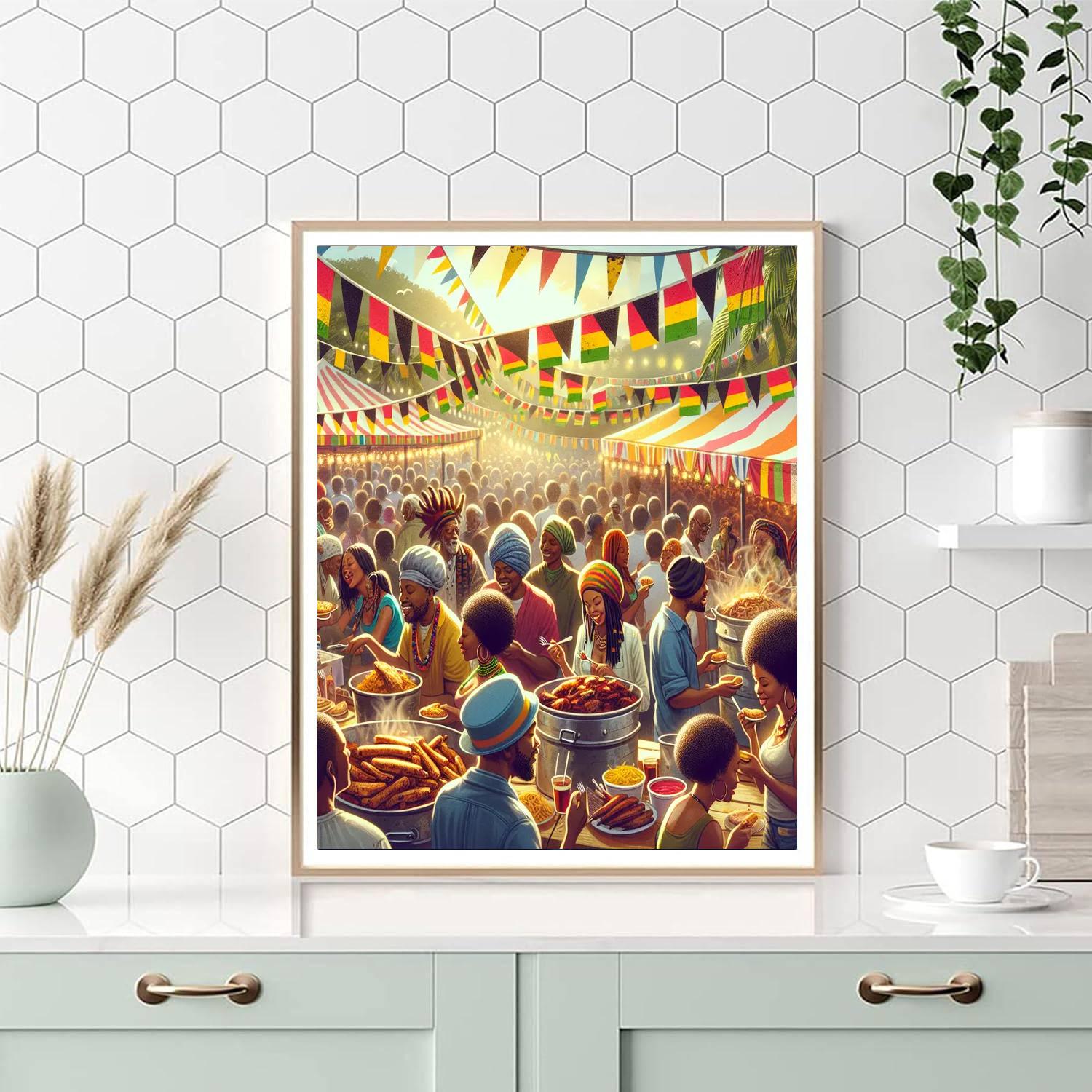 Kingston Jerk Festival - Kingston, Jamaica Number Painting