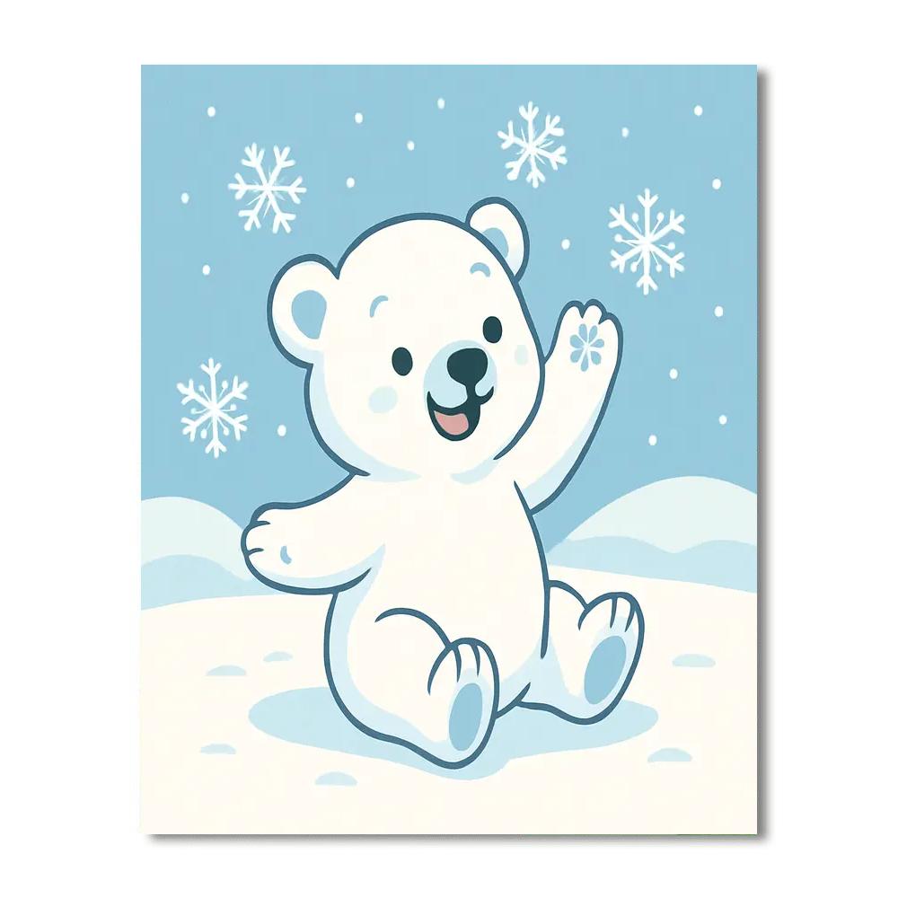 Adorable Polar Bear Paint By Numbers Kits