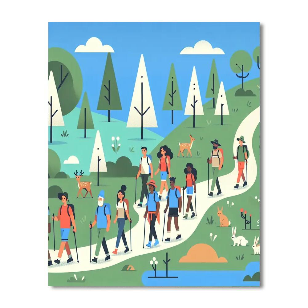 Happy Hiker's Trail Number Painting