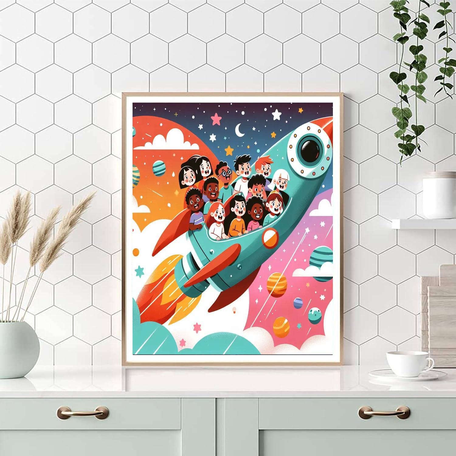 Space Shuttle Adventure Painting By Numbers Kit