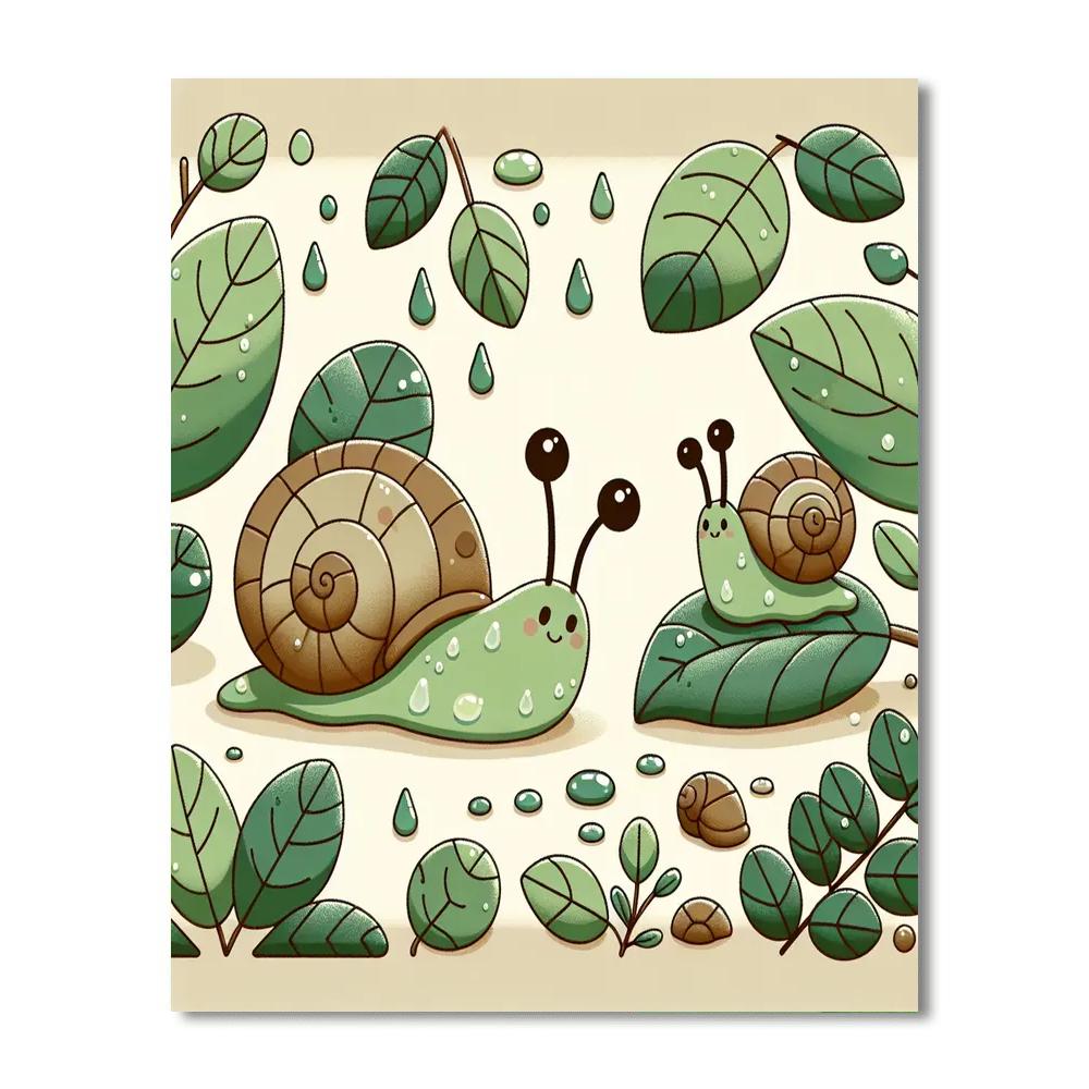 Snuggly Snails Numbered Painting Kits