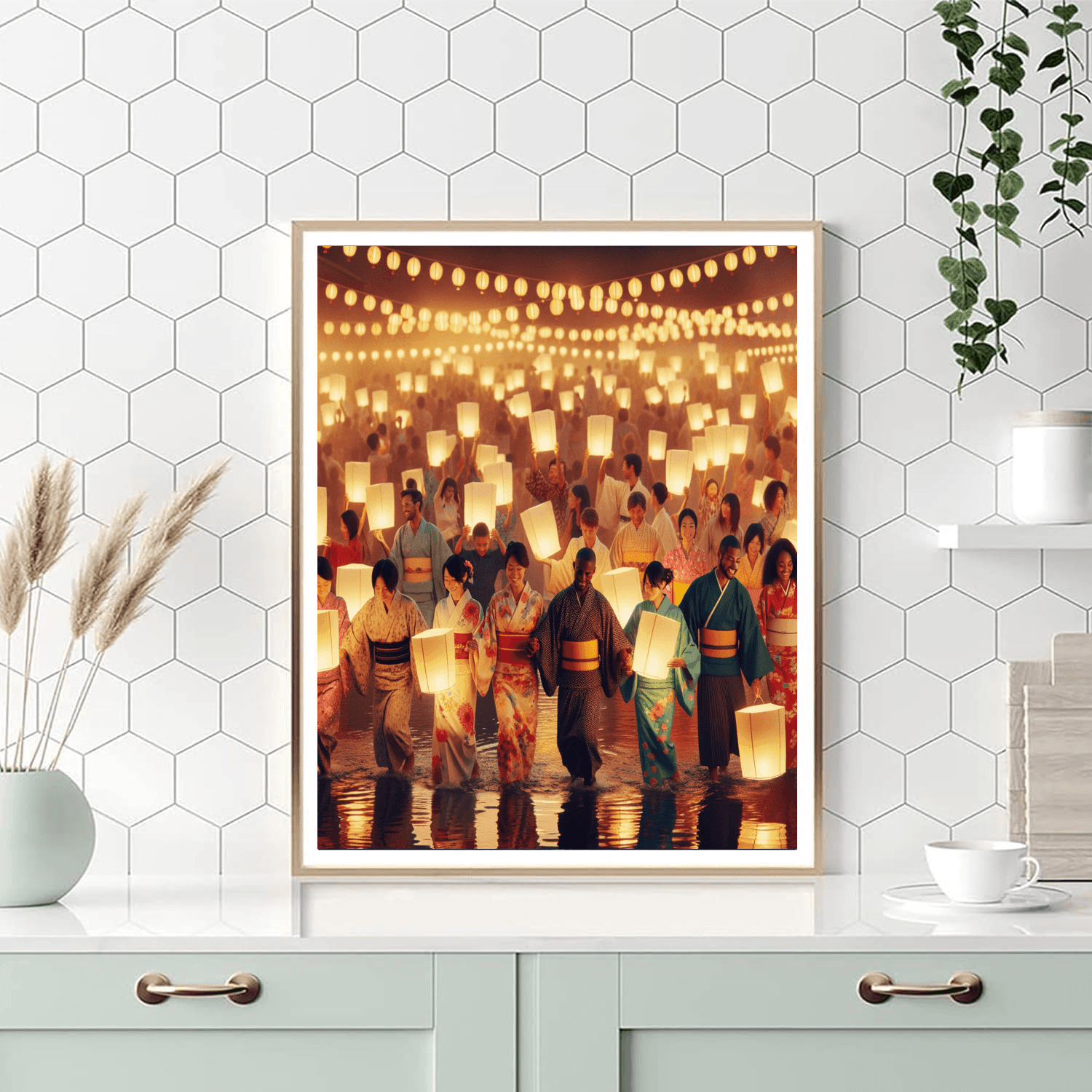 O-bon Festival Number Painting