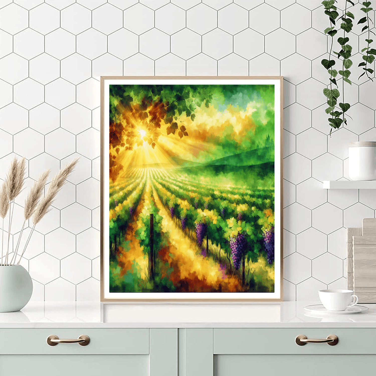 Charming Vineyard Rows Paint By Color